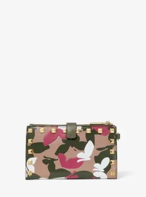 Adele Butterfly Camo Leather Smartphone Wallet