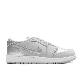 Air Jordan 1 Low OG 'Metallic Silver' (GS) - Neutral Grey/Metallic Silver/White