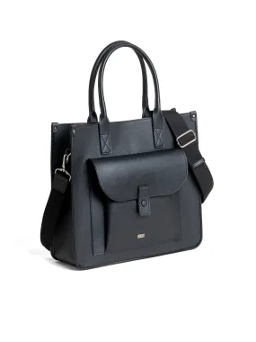 Sleek Black Ares Tote Bag - Stylish and Versatile Accessory