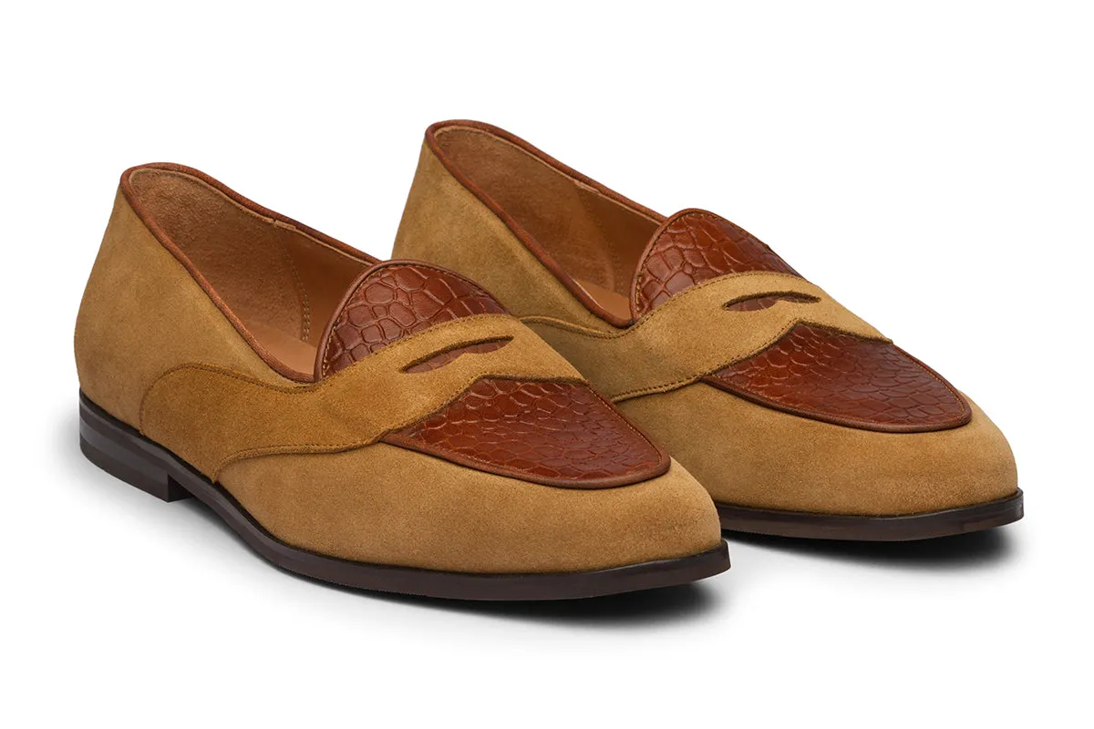 Belgian Loafer With Saddle /C