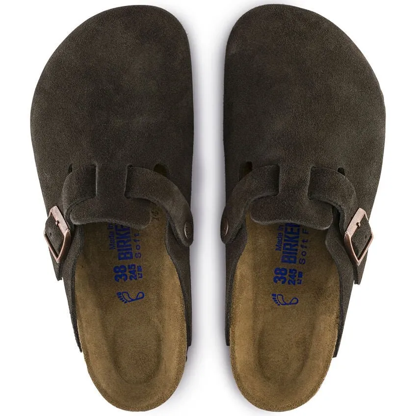 Birkenstock Boston Soft Footbed - Mocha Suede