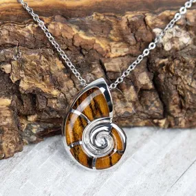 Bocote Nautilus Shell Pendant