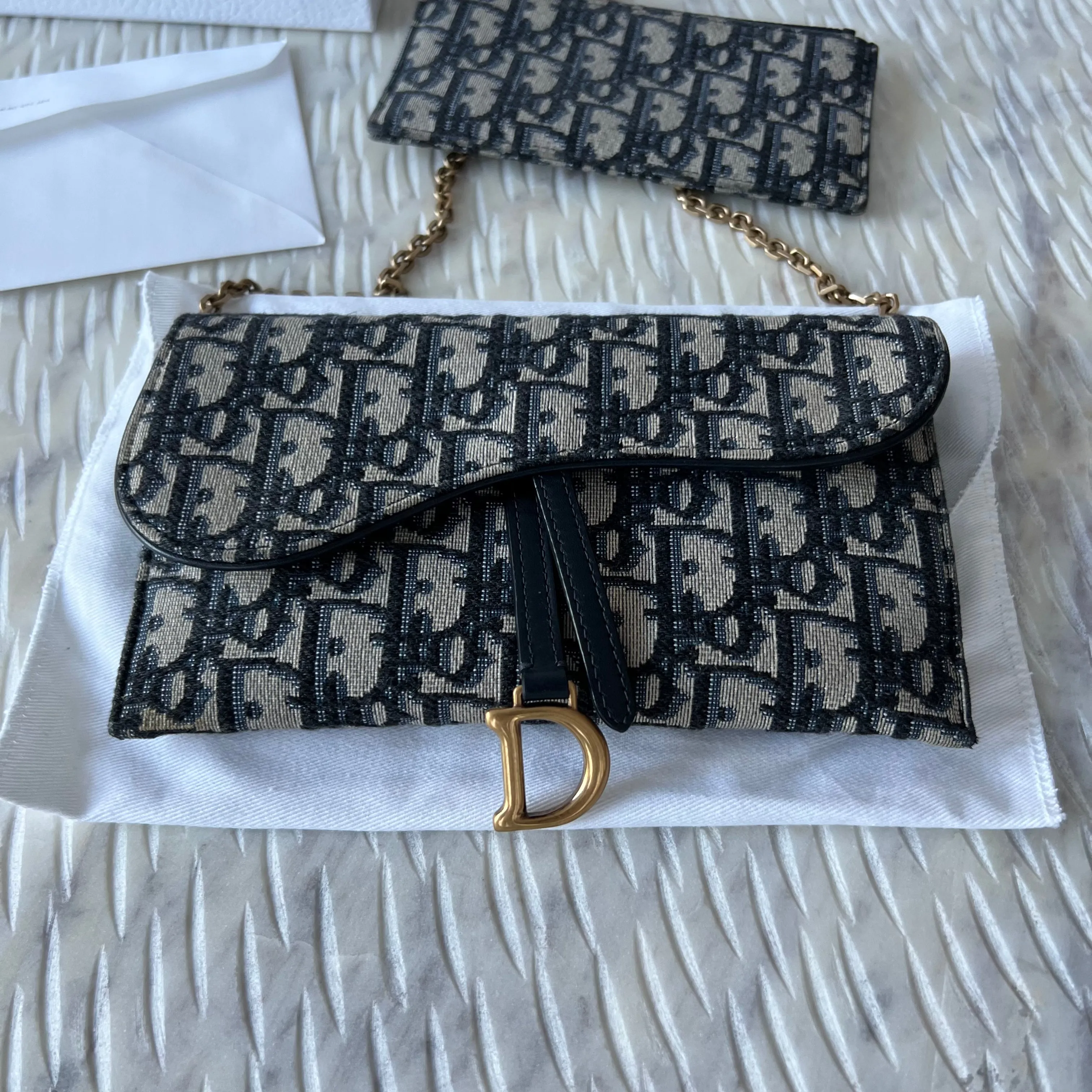 Christian Dior Long Saddle Wallet on Chain Bag