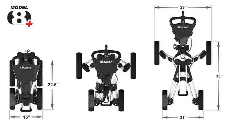 Clicgear Golf 4-Wheel Push Cart Model 8.0 