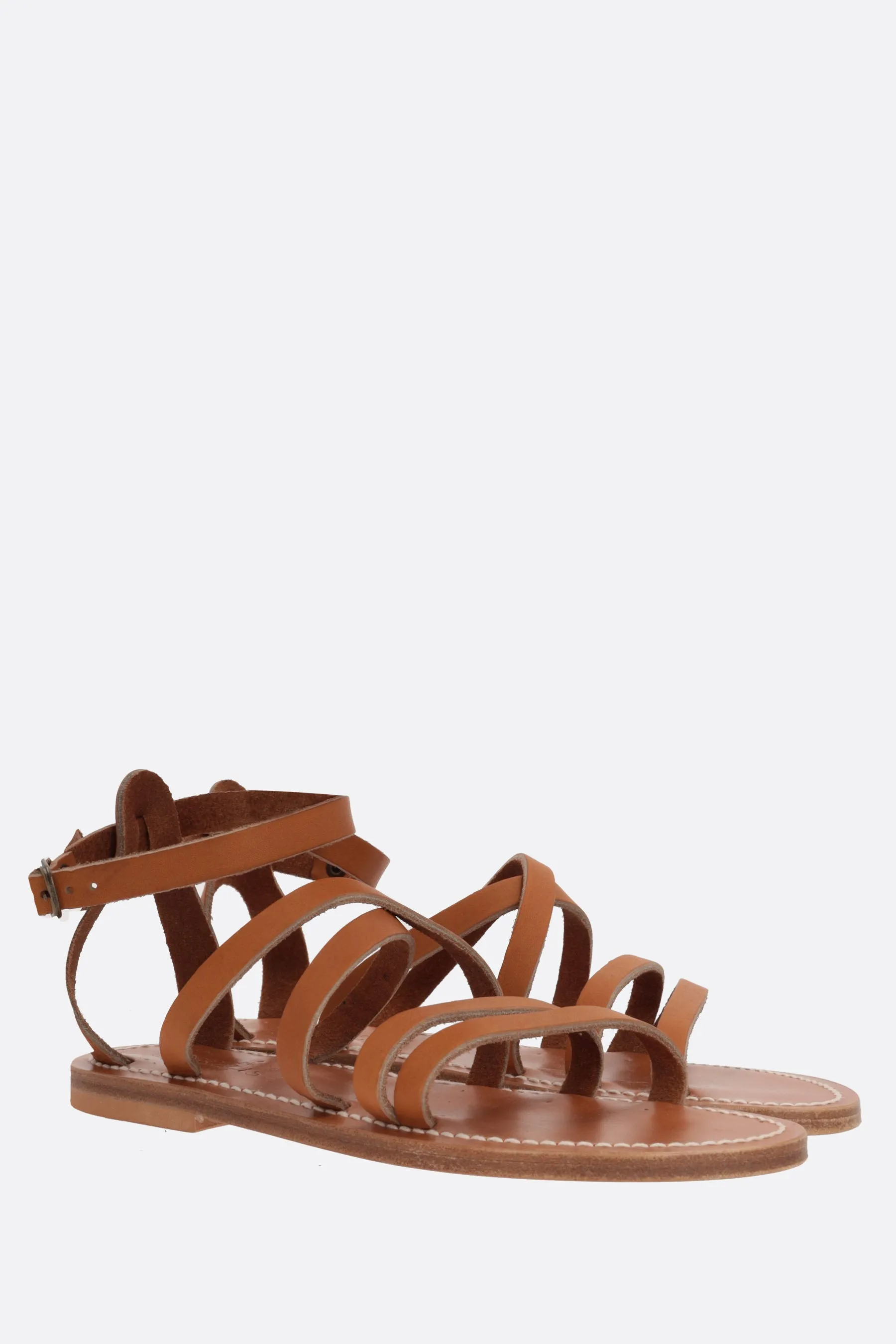 Epicure smooth leather flat sandals