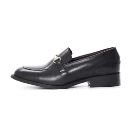 FRAN BLACK HORSE BIT LOAFER