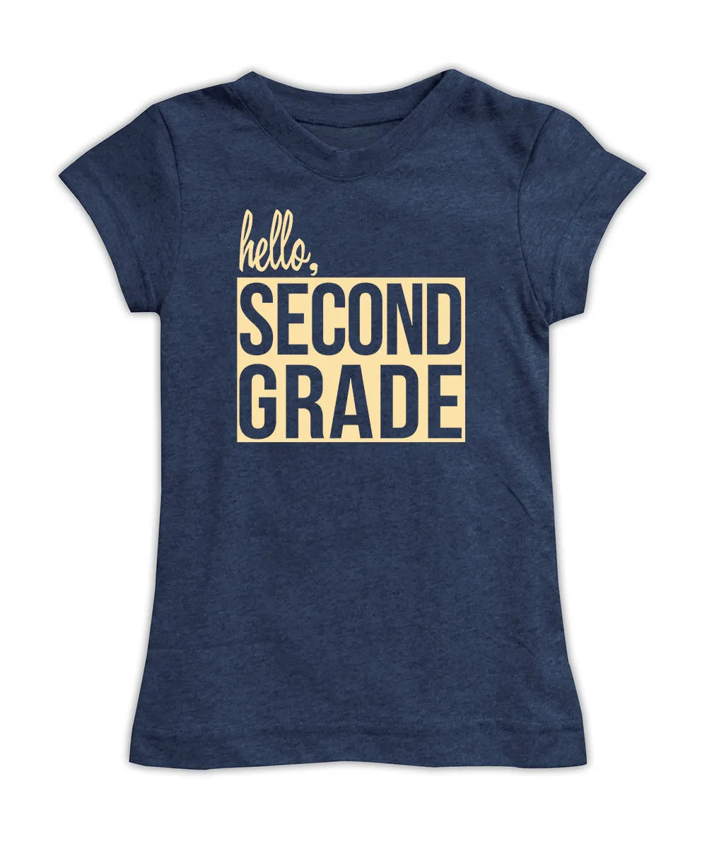 'Hello Second Grade' Fitted Tee