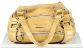 Jimmy Choo Yellow Sand Leather Top Handle Bag