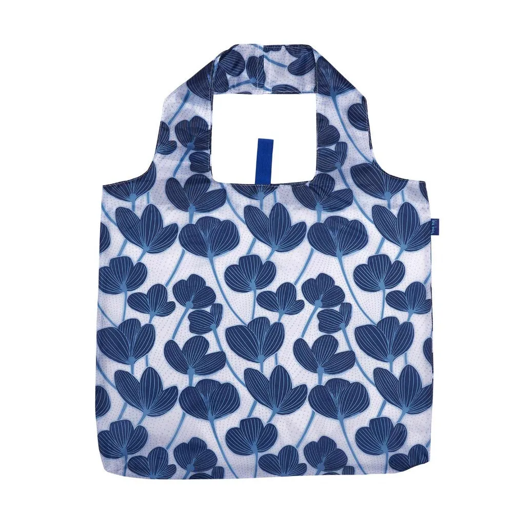 Modern Poppy Blu Bag Reusable Shopping Bag - Machine Washable