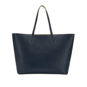 Monogram Tote - Navy