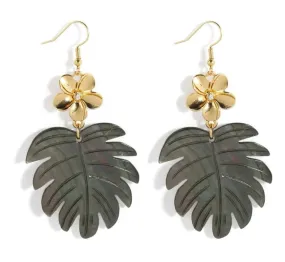 Monstera Shell Earrings