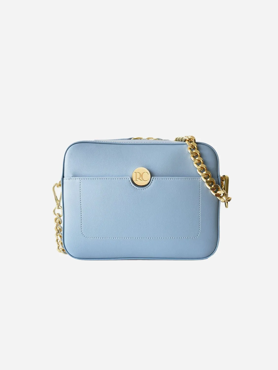 Nomad Apple Leather Vegan Crossbody Bag | Light Blue