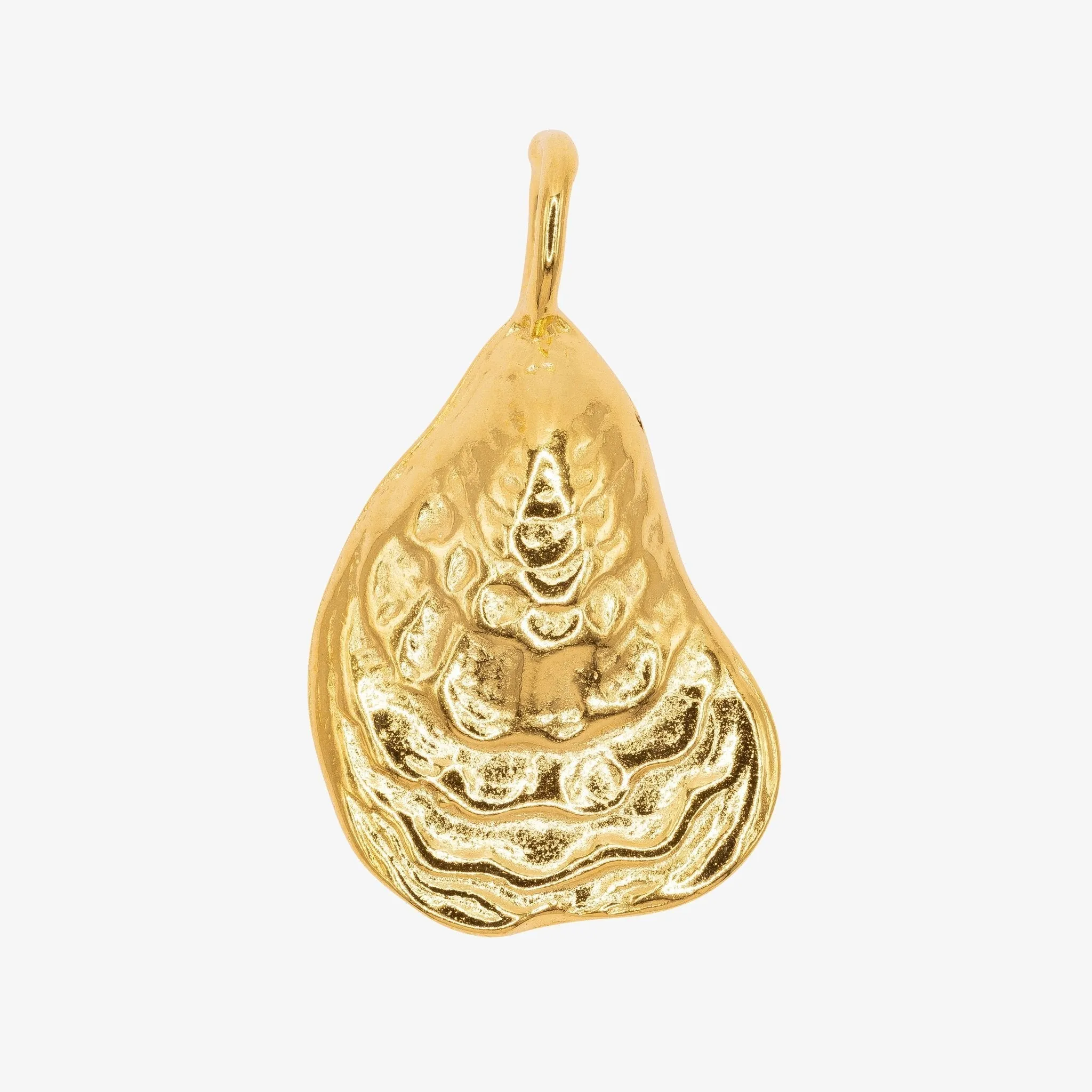 Oyster Shell Charm Wholesale 14K Gold, Solid 14K Gold, G129