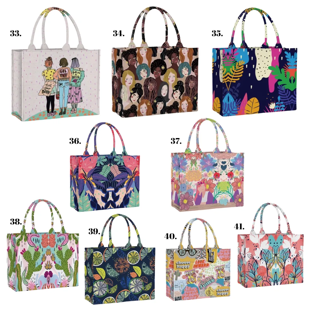 Printed Canvas Tote Bag