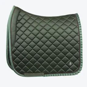 PS of Sweden Forest Green Diamond Ruffle Dressage Saddle Pad