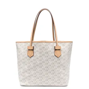 Saint Tropez Zip Tote MM, Milk / Cappuccino Trim