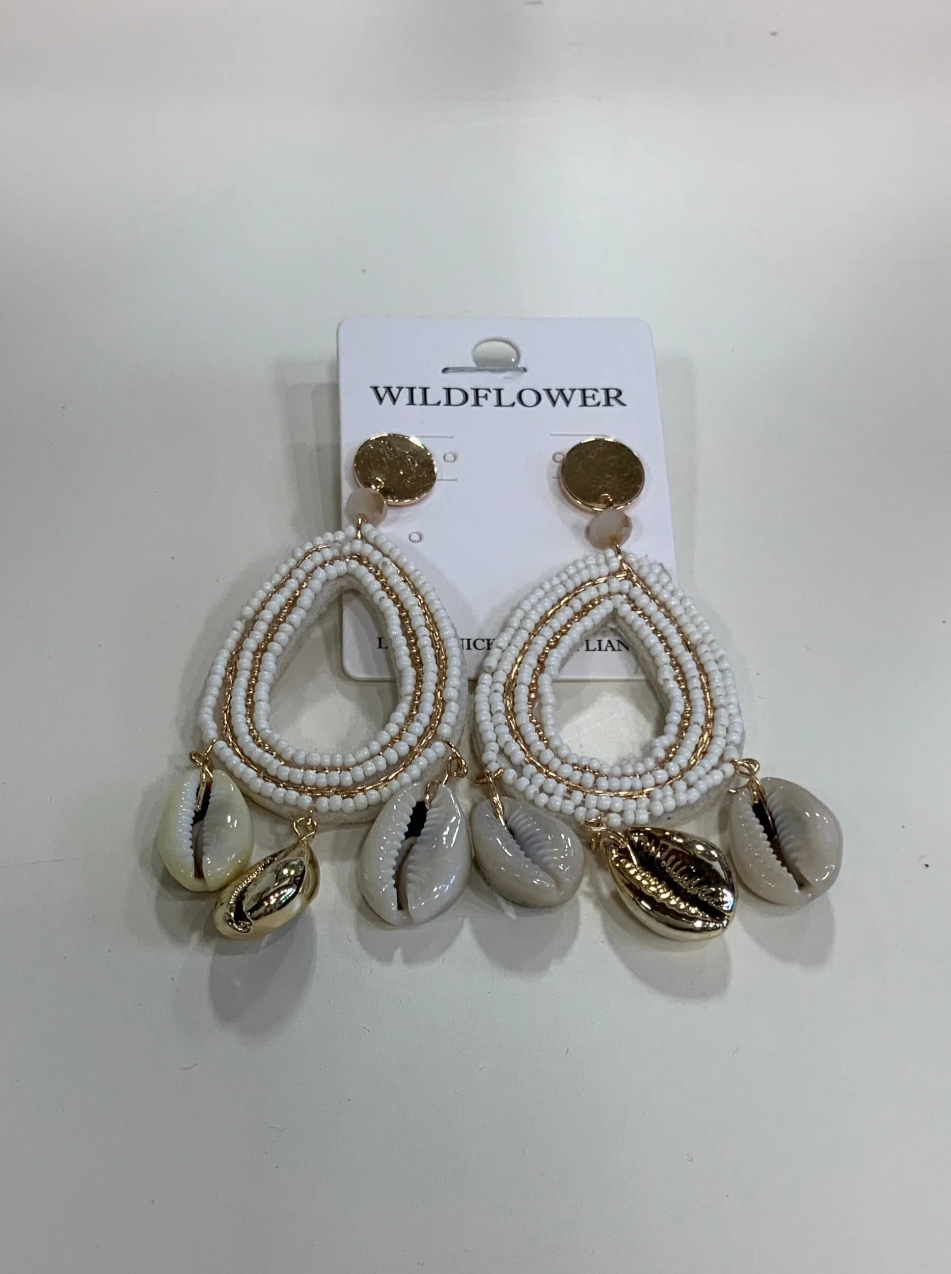 Shell Beaded Earrings - Final Sale 50% off