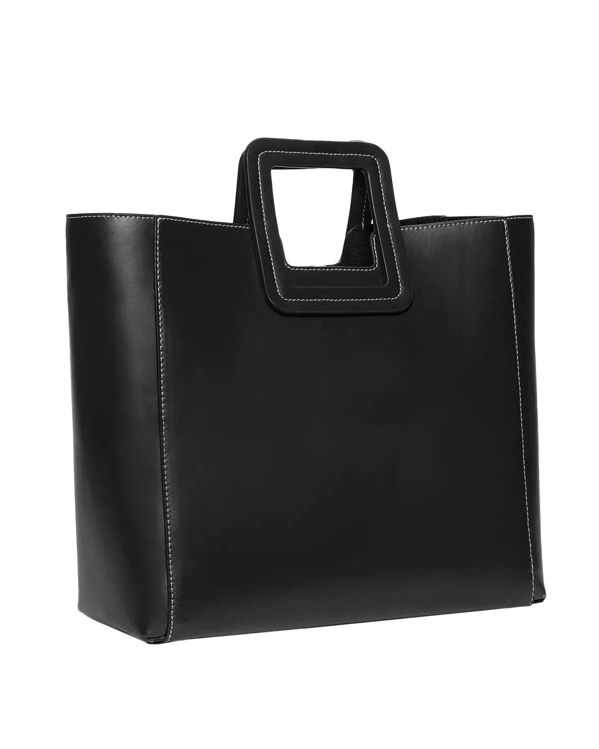 Shirley Leather Tote Bag (Black)