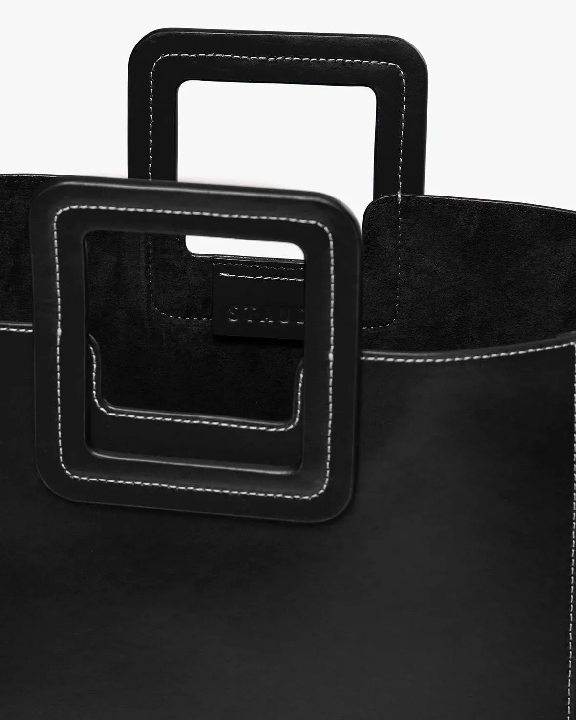 Shirley Leather Tote Bag (Black)