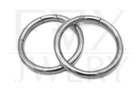 Silver Basic Clicker Hoops