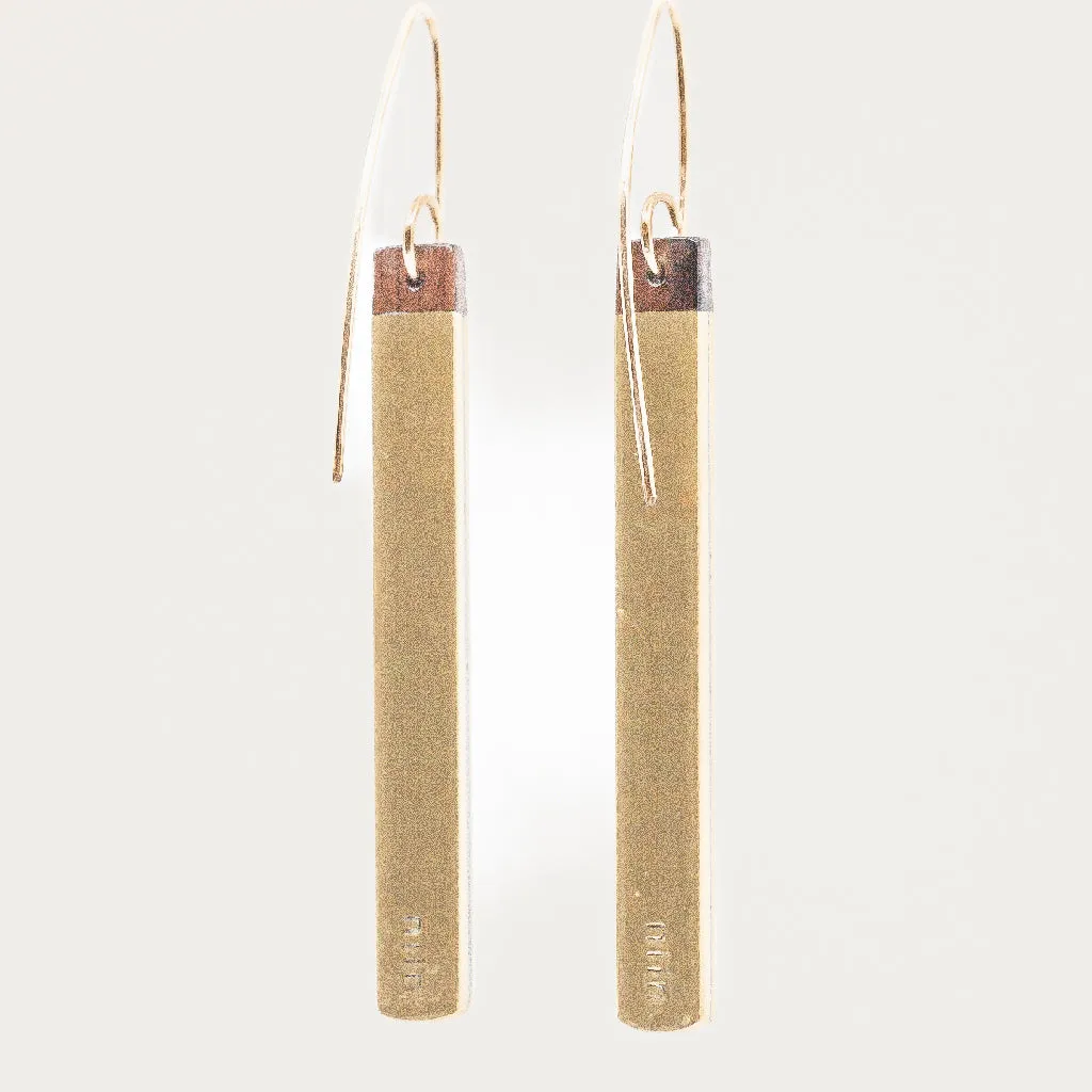 Sisu Block Pendant Earring