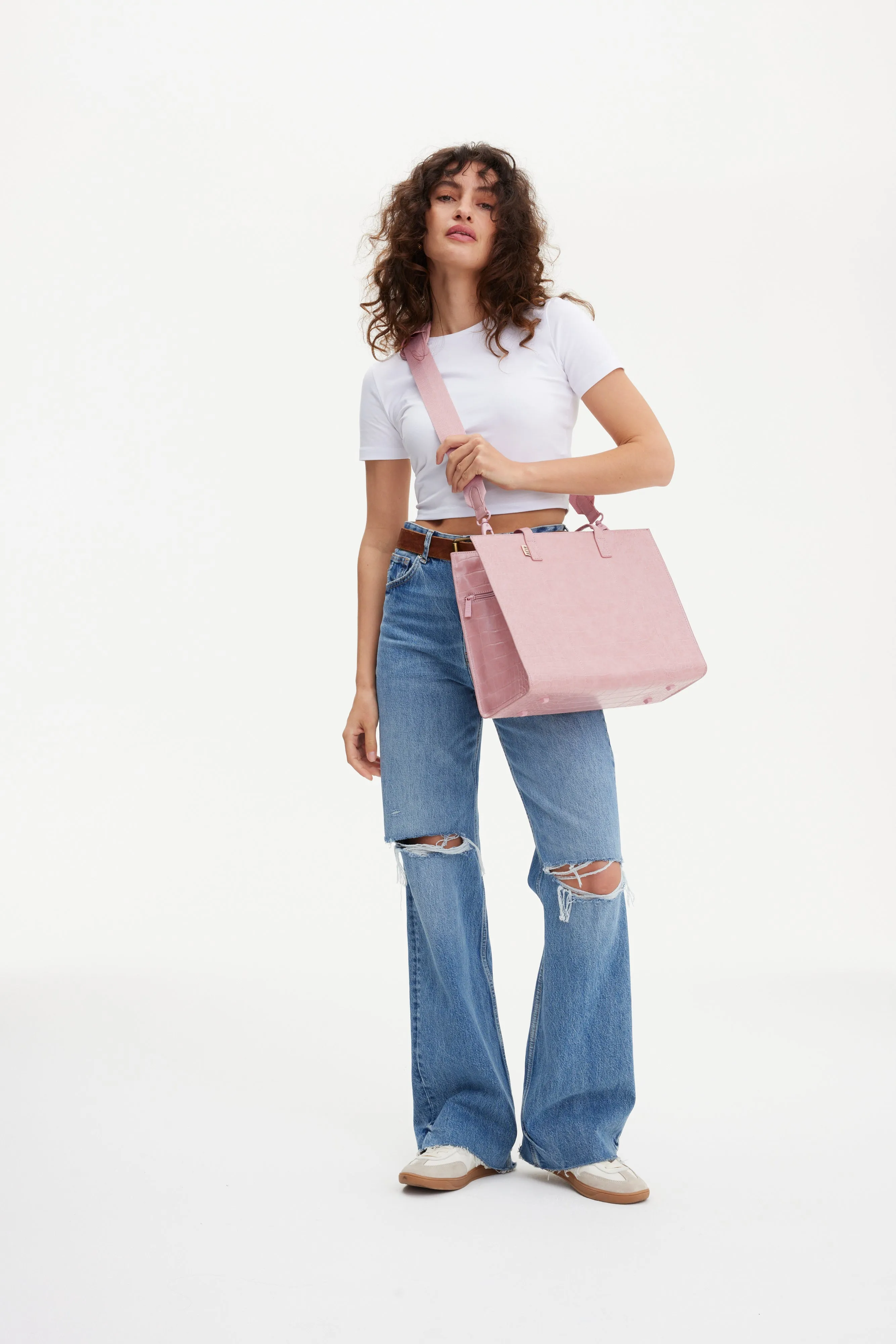 The Work Tote in Atlas Pink