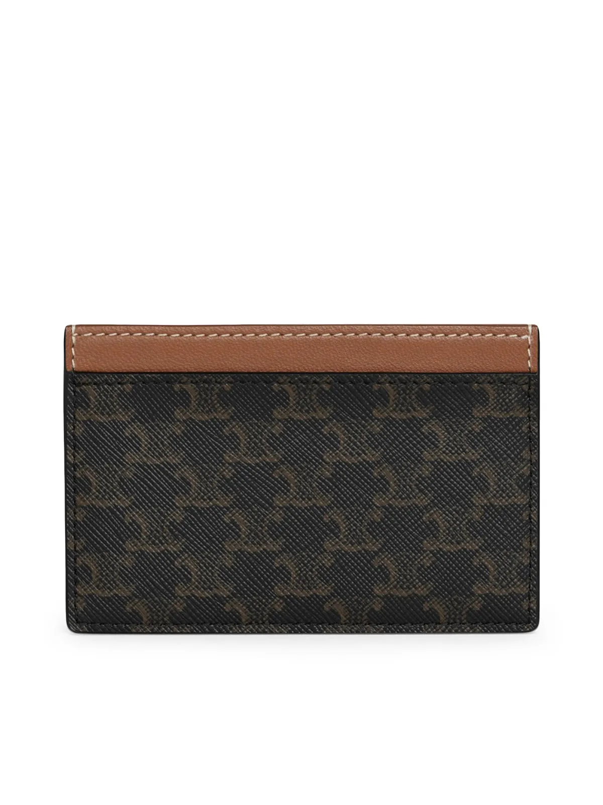 TRIOMPHE CANVAS CARD HOLDER WITH CELINE TAN PRINT